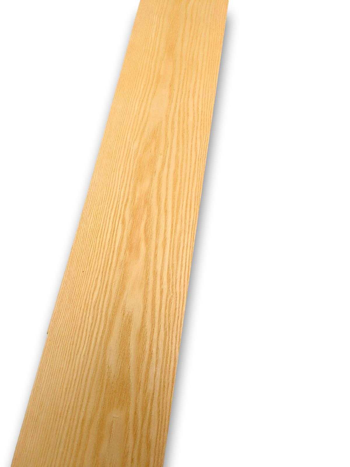 Los vel essen fineer 130x16 cm met natuurlijke houtnerf, ideaal voor marqueterie, renovatie of creatieve toepassingen.