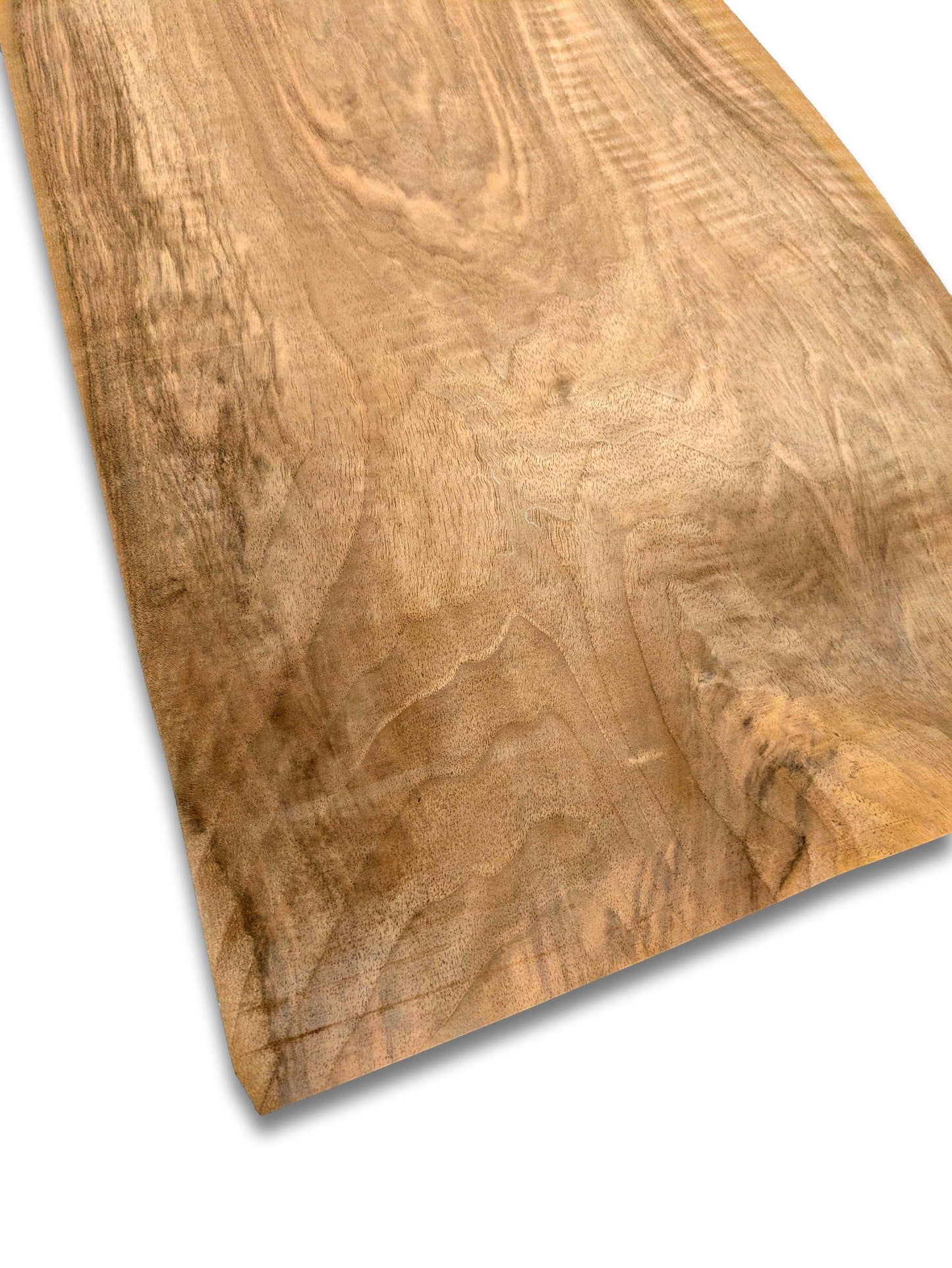 Los vel walnoot houtfineer 165x25 cm met natuurlijke tekening en warme bruine tinten, ideaal voor meubelbekleding of restauratieprojecten.