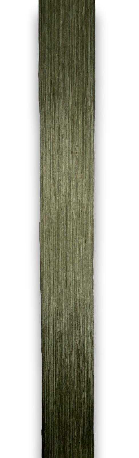 Langwerpig groen designfineer 210 x 18 cm, door-en-door geverfd berkenhout zonder backing, ideaal voor kunst- en knutselprojecten.