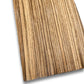 Zebrano houtfineer 93x18 cm met natuurlijke streeptekening, ideaal voor meubelbekleding of restauratieprojecten.